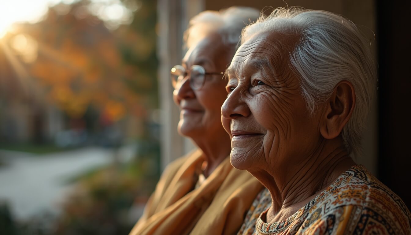 dos ancianas sentadas